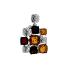 Baltic amber bicolor pendant on 925 sterling silver